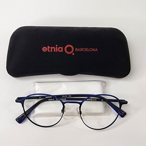 New Etnia Barcelona Edison BL Eye Glasses Frames (Size 50-21-146) - Picture 1 of 9